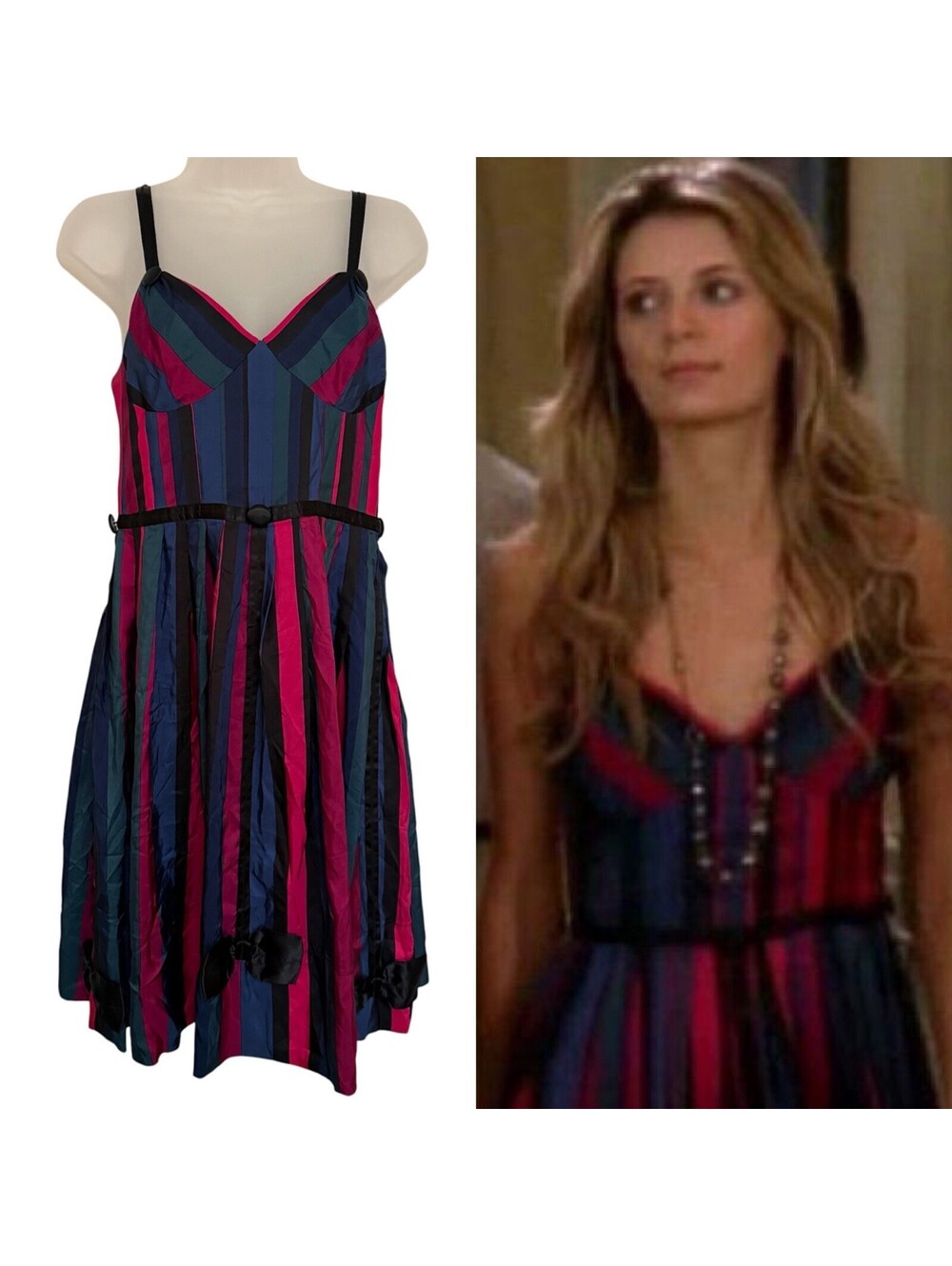 Marissa Cooper The OC / Gilmore Girls Marc Jacobs Striped Party Dress Size 6